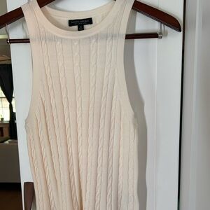 Banana Republic Ivory Cable Knit Sleeveless Top